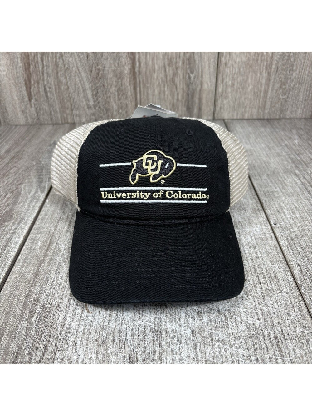 Colorado Buffaloes Trucker Hat Men Black The Game Snap Back Cap NWT